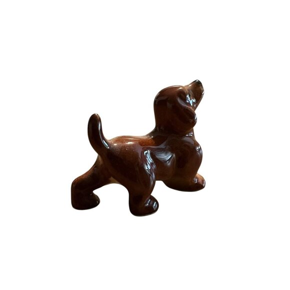 VINTAGE  Miniature DACHSHUND PORCELAIN FIGURINE,‎ HAND PAINTED Hagen? - Picture 2 of 5